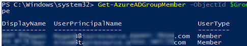 Get-AzureADGroupMember - Get members of an Azure AD group using PowerShell