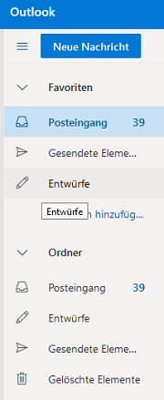 How to change the Outlook display language of main folders?