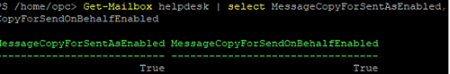 PowerShell: enable mailbox options MessageCopyForSentAsEnabled and MessageCopyForSendOnBehalfEnabled 