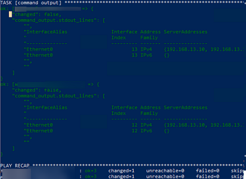 run ansible playbook against windows hosts