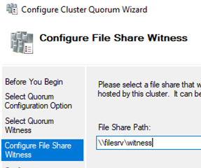 set file share witness UNC path