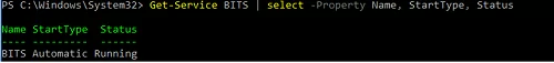 check bits service state on windows