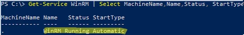 check winrm service on windows