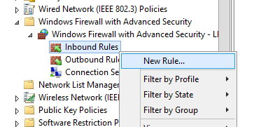 create new windows defender firewall rule via gpo