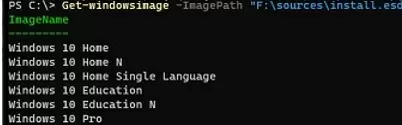 get windows editions in install.wim file