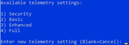 hyper-v telemetry settings