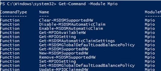 powershell mpio module