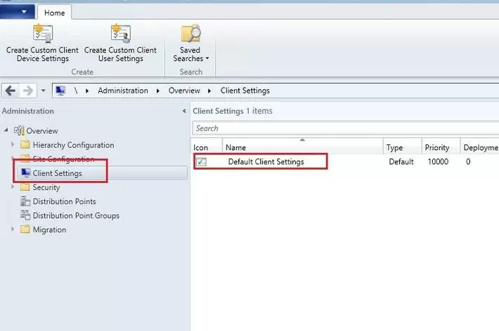 SCCM 2012 Client Settings